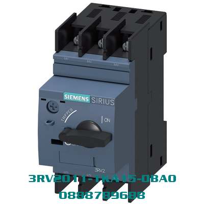 3RV2011-1KA15-0BA0 Loại đặc biệt Bộ ngắt mạch cỡ S00 để bảo vệ động cơ, CLASS 10 Bộ nhả A 9...12 A Bộ nhả N 163 A