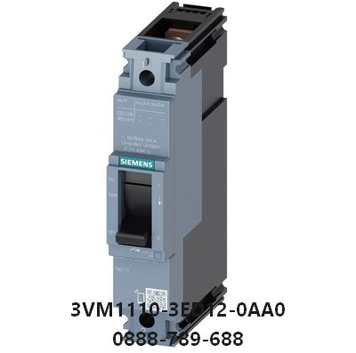 3VM1110-3ED12-0AA0 MCCB 100A 1P Icu=25kA tại 240V 1 cực In=100A bảo vệ quá tải Ir=100A bảo vệ ngắn mạch không điều chỉnh được Ii=10 x In