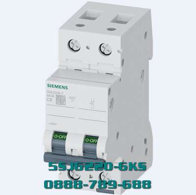 MCB 5SJ6220-6KS 2 cực 20 A 400 V 6kA