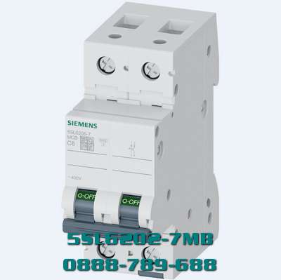 MCB 5SL6202-7MB 2 cực 2A C2 400V 6kA