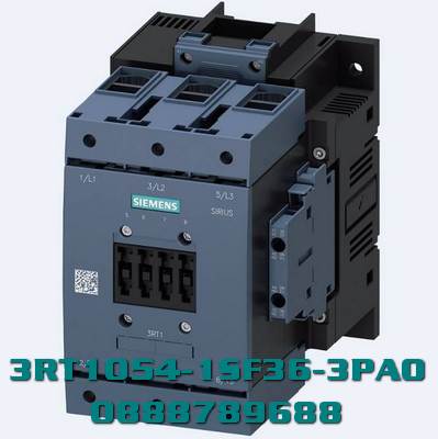 Công tắc tơ, AC-3e/AC-3 115 A, 55 kW / 400 V, AC (50-60 Hz) / DC Uc: 96-127 V x (0,8-1,1) Đầu vào F-PLC 24 V DC 3 cực , tiếp điểm phụ 2 NO + 2 NC Bộ truyền động gắn cố định: mạch chính điện tử: hộp đấu dây điều khiển và mạch phụ trợ: đấu dây vít