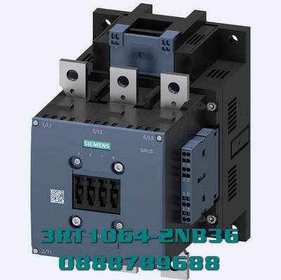 Công tắc tơ, AC-3e/AC-3 225 A, 110 kW / 400 V AC (50-60 Hz) / DC Uc: 21-27, 3 V Đầu vào PLC 24 V DC 3 cực, tiếp điểm phụ 2 NO + 2 Bộ điều khiển NC: mạch chính điện tử: điều khiển thanh cái và mạch phụ: thiết bị đầu cuối lò xo