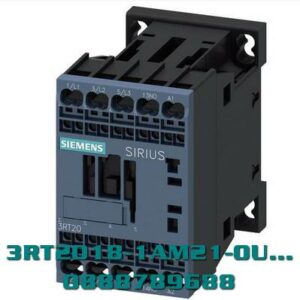 3RT2018-1AM21-0UA0 contactor, phiên bản NEMA, 5 HP, 460/575 V, 3 cực, 208 V AC, 50/60 Hz, tiếp điểm phụ: 1 NO, đầu nối vít, kích thước: S00