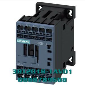 3RT2018-1AV01 Công tắc tơ, AC-3e/AC-3, 16 A, 7,5 kW / 400 V, 3 cực, 400 V AC, 50/60 Hz, tiếp điểm phụ: 1 NO, đầu nối vít, kích thước: S00