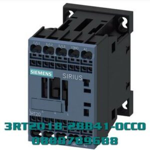 3RT2018-2BB41-0CC0 Công tắc tơ, AC-3e/AC-3, 16 A, 7,5 kW / 400 V, 3 cực, 24 V DC, tiếp điểm phụ: 1 NO, đầu cực lò xo, kích thước: S00, có khả năng giao tiếp