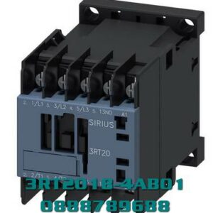 3RT2018-4AB01 Công tắc tơ, AC-3e/AC-3, 16 A, 7,5 kW / 400 V, 3 cực, 24 V AC, 50/60 Hz, tiếp điểm phụ: 1 NO, kết nối vấu cáp vòng, kích thước: S00