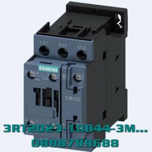 3RT2023-1DB44-3MA0 Công tắc tơ, AC-3e/AC-3, 9 A, 4 kW / 400 V, 3 cực, 24 V DC, có biến trở cắm vào, tiếp điểm phụ: 2 NO + 2 NC, đầu nối vít, kích thước: S0, công tắc phụ cố định