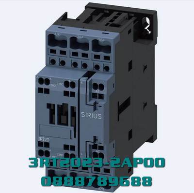 3RT2023-2AP00 Công tắc tơ, AC-3e/AC-3, 9 A, 4 kW / 400 V, 3 cực, 230 V AC, 50 Hz, tiếp điểm phụ: 1 NO + 1 NC, đầu cực lò xo, kích thước: S0