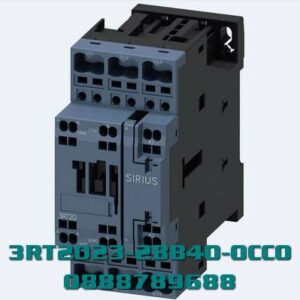 3RT2023-2BB40-0CC0 Công tắc tơ, AC-3e/AC-3, 9 A, 4 kW / 400 V, 3 cực, 24 V DC, tiếp điểm phụ: 1 NO + 1 NC, đầu cực lò xo, kích thước: S0, có khả năng giao tiếp