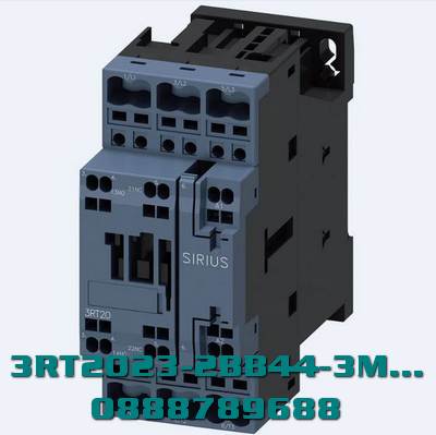 3RT2023-2BB44-3MA0 Công tắc tơ, AC-3e/AC-3, 9 A, 4 kW / 400 V, 3 cực, 24 V DC, tiếp điểm phụ: 2 NO + 2 NC, đầu nối lò xo, kích thước: S0, công tắc phụ cố định, không có bộ chống đột biến có thể trang bị thêm