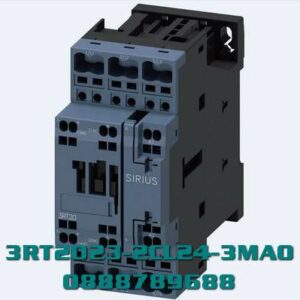 3RT2023-2CL24-3MA0 Công tắc tơ, AC-3e/AC-3, 9 A, 4 kW / 400 V, 3 cực, 230 V AC, 50/60 Hz, có biến trở cắm vào, tiếp điểm phụ: 2 NO + 2 NC, lò xo- thiết bị đầu cuối có tải, kích thước: S0, công tắc phụ cố định