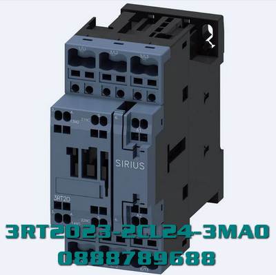 3RT2023-2CL24-3MA0 Công tắc tơ, AC-3e/AC-3, 9 A, 4 kW / 400 V, 3 cực, 230 V AC, 50/60 Hz, có biến trở cắm vào, tiếp điểm phụ: 2 NO + 2 NC, lò xo- thiết bị đầu cuối có tải, kích thước: S0, công tắc phụ cố định