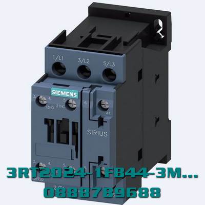 Công tắc tơ, AC-3e/AC-3, 12 A, 5,5 kW / 400 V, 3 cực, 24 V DC, có kết hợp điốt cắm vào, tiếp điểm phụ: 2 NO + 2 NC, đầu nối vít, kích thước: S0 , công tắc phụ cố định, vị trí lắp thẳng đứng