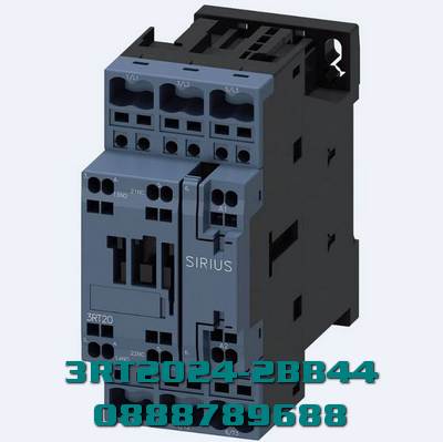 Công tắc tơ, AC-3e/AC-3, 12 A, 5,5 kW / 400 V, 3 cực, 24 V DC, tiếp điểm phụ: 2 NO + 2 NC, đầu nối lò xo, kích thước: S0, công tắc phụ có thể tháo rời