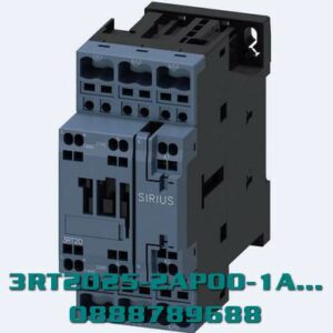 3RT2025-2AP00-1AA0 Công tắc tơ, AC-3e/AC-3, 17 A, 7,5 kW / 400 V, 3 cực, 230 V AC, 50 Hz, tiếp điểm phụ: 1 NO + 1 NC, đầu cực lò xo, kích thước: S0, thẳng đứng vị trí lắp đặt