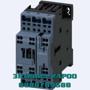 3RT2025-2AP00 Công tắc tơ, AC-3e/AC-3, 17 A, 7,5 kW / 400 V, 3 cực, 230 V AC, 50 Hz, tiếp điểm phụ: 1 NO + 1 NC, đầu cực lò xo, kích thước: S0