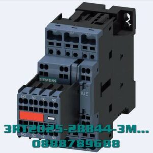 3RT2025-2BB44-3MA0 Công tắc tơ, AC-3e/AC-3, 17 A, 7,5 kW / 400 V, 3 cực, 24 V DC, tiếp điểm phụ: 2 NO + 2 NC, đầu nối lò xo, kích thước: S0, công tắc phụ cố định, không có bộ chống đột biến có thể trang bị thêm