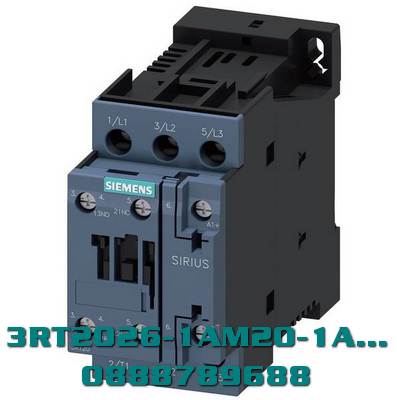 3RT2026-1AM20-1AA0 Công tắc tơ, AC-3e/AC-3, 25 A, 11 kW / 400 V, 3 cực, 208 V AC, 50/60 Hz, tiếp điểm phụ: 1 NO + 1 NC, đầu nối vít, kích thước: S0, thẳng đứng vị trí lắp đặt