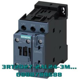 3RT2027-2AL24-3MA0 Công tắc tơ, AC-3e/AC-3, 32 A, 15 kW / 400 V, 3 cực, 230 V AC, 50/60 Hz, tiếp điểm phụ: 2 NO + 2 NC, đầu cực lò xo, kích thước: S0 , công tắc phụ cố định, không có bộ triệt xung có thể trang bị thêm