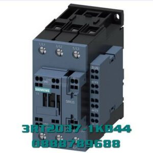 3RT2037-1KB44 Công tắc tơ, AC-3e/AC-3, 65 A, 30 kW / 400 V, 3 cực, 24 V DC, 0,8-1,2* Us, có biến trở tích hợp, tiếp điểm phụ: 2 NO + 2 NC, đầu nối vít, kích thước: S2, phù hợp với đầu ra PLC