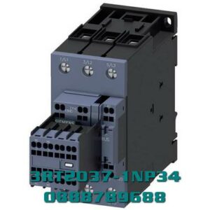 3RT2037-1NP34 Công tắc tơ, AC-3e/AC-3, 65 A, 30 kW / 400 V, 3 cực, 175-280 V AC/DC, 50/60 Hz, có biến trở tích hợp, tiếp điểm phụ: 2 NO + 2 NC, đầu vít, kích thước: S2, công tắc phụ có thể tháo rời