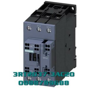 3RT2037-3AC20 Công tắc tơ, AC-3e/AC-3, 65 A, 30 kW / 400 V, 3 cực, 24 V AC, 50/60 Hz, tiếp điểm phụ: 1 NO + 1 NC, mạch chính: đầu cực vít, bộ điều khiển và Mạch phụ: cực lò xo, kích thước: S2