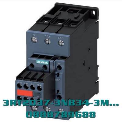 Công tắc tơ, AC-3e/AC-3, 65 A, 30 kW / 400 V, 3 cực, 20-33 V AC/DC, 50/60 Hz, có biến trở tích hợp, tiếp điểm phụ: 2 NO + 2 NC, mạch chính: cực vít, mạch điều khiển và phụ trợ: cực lò xo, kích thước: S2, công tắc phụ cố định