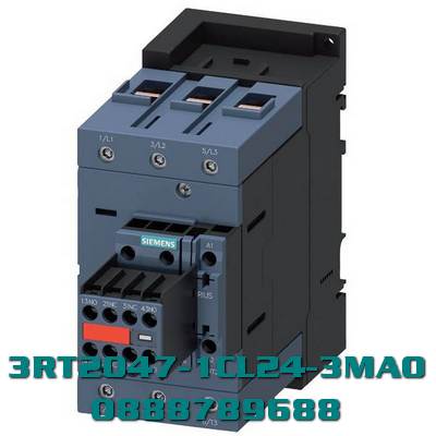 Công tắc tơ, AC-3e/AC-3, 110 A, 55 kW / 400 V, 3 cực, 230 V AC, 50/60 Hz, có biến trở cắm vào, tiếp điểm phụ: 2 NO + 2 NC, đầu cực vít , kích thước: S3, công tắc phụ cố định