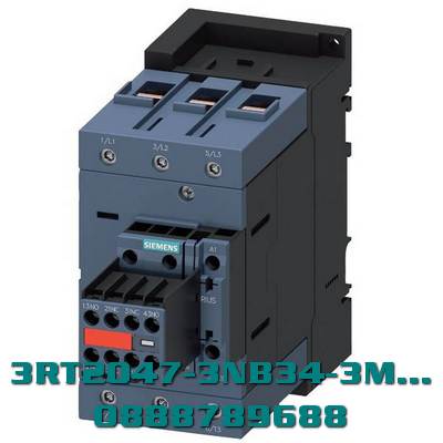 Công tắc tơ, AC-3e/AC-3, 110 A, 55 kW / 400 V, 3 cực, 20-33 V AC/DC, 50/60 Hz, có biến trở tích hợp, tiếp điểm phụ: 2 NO + 2 NC, mạch chính: cực vít, mạch điều khiển và phụ trợ: cực lò xo, kích thước: S3, công tắc phụ cố định