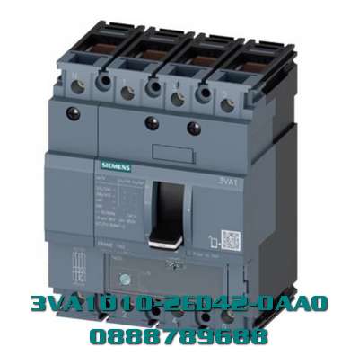 MCCB 100A 4P 3VA1010-2ED42-0AA0 16 kA tại 415 V In=100 A bảo vệ quá tải Ir=100 A bảo vệ ngắn mạch cố định Ii=10 x In N dây dẫn Bộ giữ đai ốc không được bảo vệ