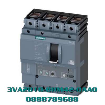 MCCB 100A 4P 3VA2010-8HM42-0AA0 150 kA tại 415 V In=100 A bảo vệ quá tải Ir=40 A...100 A bảo vệ ngắn mạch Ii=1,5...12 x Bảo vệ dây trung tính có thể điều chỉnh (TẮT