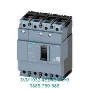 3VM1032-4ED42-0AA0 MCCB 32A 4P Icu=36kA tại 415V 4 cực In=32A bảo vệ quá tải Ir=32A không điều chỉnh được bảo vệ ngắn mạch Ii=10 x In