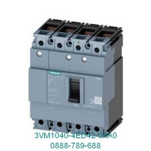3VM1040-4ED42-0AA0 MCCB 40A 4P Icu=36kA tại 415V 4 cực In=40A bảo vệ quá tải Ir=40A không điều chỉnh được bảo vệ ngắn mạch Ii=10 x In