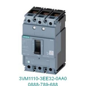 3VM1110-3EE32-0AA0 MCCB 100A 3P Icu=25kA tại 415V 3 cực In=100A bảo vệ quá tải Ir=70A...100A bảo vệ ngắn mạch Ii=10 x  In