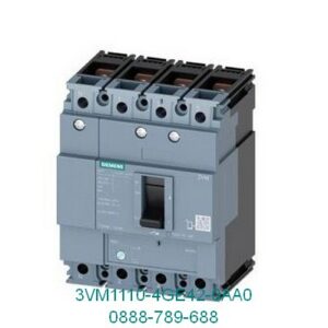 3VM1110-4GE42-0AA0 MCCB 100A 4P Icu=36kA tại 415V 4 cực In=100A bảo vệ quá tải Ir=70A...100A bảo vệ ngắn mạch Ii=10 x In