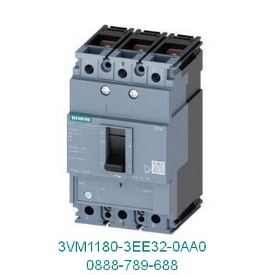 3VM1180-3EE32-0AA0 MCCB 80A 3P Icu=25kA tại 415V 3 cực In=80A bảo vệ quá tải Ir=56A...80A bảo vệ ngắn mạch Ii=10 x In