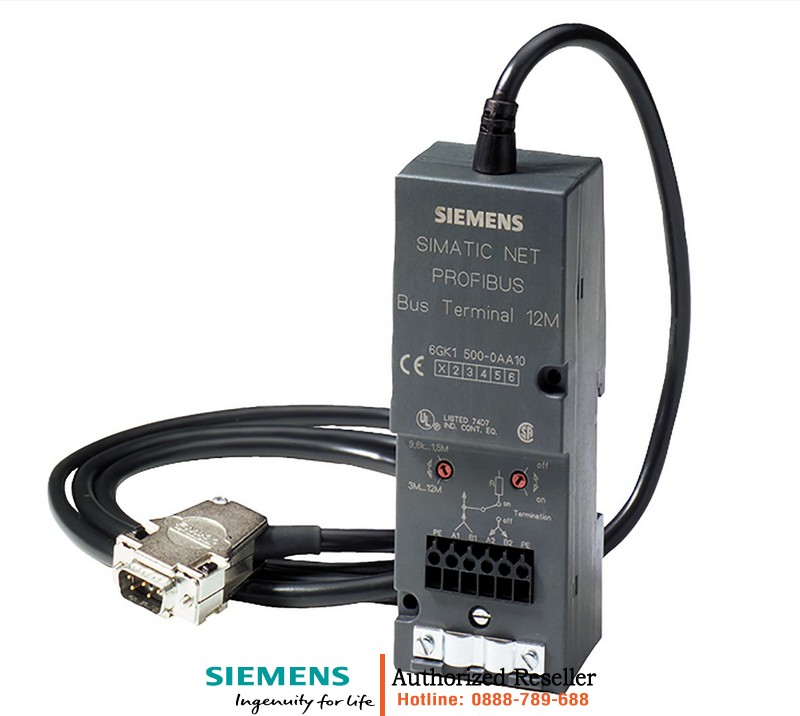 6GK1500-0AA10 - Bus Terminal PROFIBUS 12M, Tốc Độ Truyền 9.6Kbit/s - 12Mbit/s, Cáp Cắm 1.5m Chính Hãng 6GK1500-0AA10