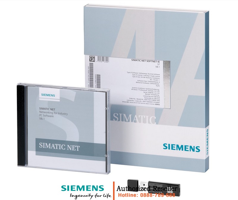 6GK1704-1CW00-3AE1 - Phần Mềm SOFTNET S7 Công Nghiệp Ethernet - Bản Nâng Cấp V6.0 đến V6.2, 64 Kết Nối, License USB 6GK1704-1CW00-3AE1