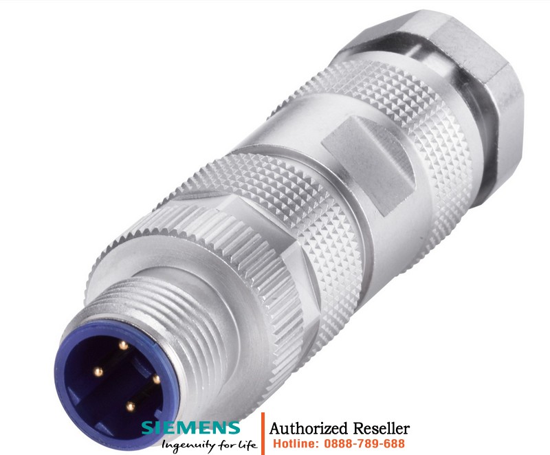 Đầu Nối M12 PRO 6GK1901-0DB10-6AA8 - Vỏ Kim Loại Bền, Kết Nối Nhanh, 180° (D-coded) Cho SCALANCE X208 PRO & ET 200 PRO PN 6GK1901-0DB10-6AA8