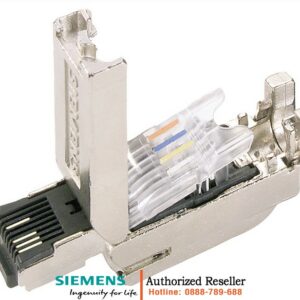 Đầu Cắm RJ45 Công Nghiệp Siemens 6GK1901-1BB10-2AB0 - FastConnect, Vỏ Kim Loại, Chống Nhiễu, 180°, 10/100 Mbit/s - Hộp 10 Cái