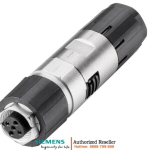 Đầu Nối Cáp PROFIBUS FC M12 6GK1905-0EB10 Chính Hãng - Đầu Cắm M12 Vỏ Kim Loại, Cổng Trục, Dùng Cho ET 200 PRO, 5 Cái/Hộp