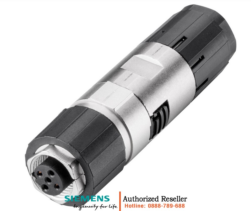 Đầu nối cáp PROFIBUS FC M12 6GK1905-0EB10-6AA0 - Vỏ kim loại chống sốc, kết nối FC, đầu cáp hướng trục, dùng cho ET 200 PRO, tiếp điểm cái mã B (1 gói = 1 cái) 6GK1905-0EB10-6AA0