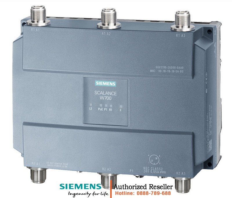 Thiết Bị Access Point Công Nghiệp SCALANCE W788-2 M12 6GK5788-2GD00-0AA0 - Hỗ Trợ IWLAN, Dual-band, PoE, Kết Nối M12, Chống Bụi Nước IP65 6GK5788-2GD00-0AA0