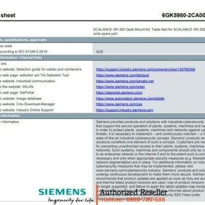 Bộ Kit Lắp Đặt Bàn SCALANCE XR-300 6GK5980-2CA00-0AA4 - Chân Đế Phụ Kiện Thay Thế (1 Gói 4 Chiếc)