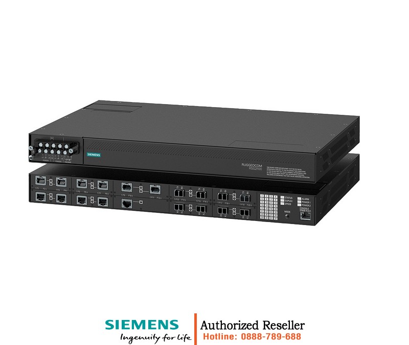 Bộ Chuyển Mạch Ethernet Công Nghiệp RUGGEDCOM RS900 9 Cổng - 6GK6090-0AS21-0BA0-Z+A08+B04 - Quản Lý Hoàn Toàn, Mã Hóa 128-bit, 6 Cổng RJ45 + 3 Cổng Quang, Lắp DIN Rail, 24VDC 6GK6090-0AS21-0BA0-Z+A08+B04