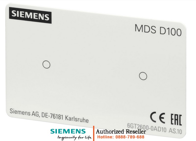 Thẻ RFID Siemens 6GT2600-0AD10 - Transponder MDS D100 cho RF200/RF300, ISO 15693, ICODE SLI, bộ nhớ 112 byte, chịu nhiệt +80°C 6GT2600-0AD10