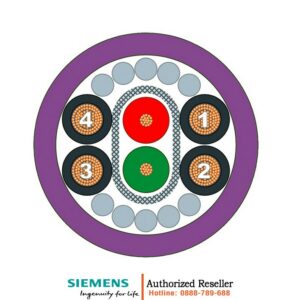 Dây Cáp PROFIBUS ECOFAST Hybrid 6XV1830-7BH50 - Lắp Sẵn Đầu Nối, Chịu Kéo, Dài 5m