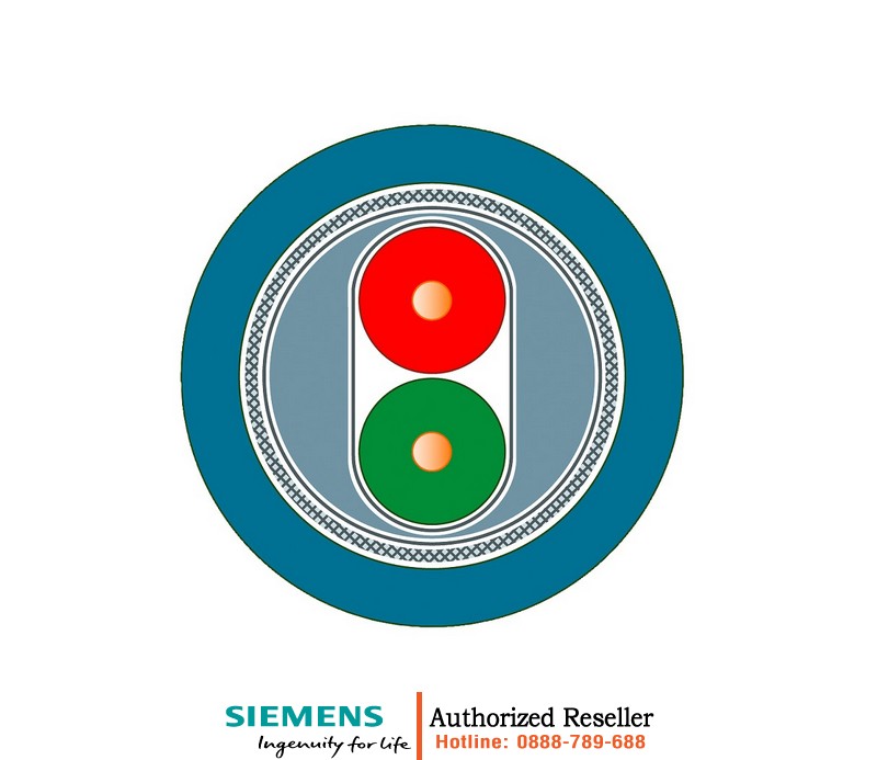 Cáp PROFIBUS 6XV1831-2A 2 lõi chống nhiễu, lắp đặt nhanh - Bán theo mét (Đơn tối thiểu 20m) 6XV1831-2A