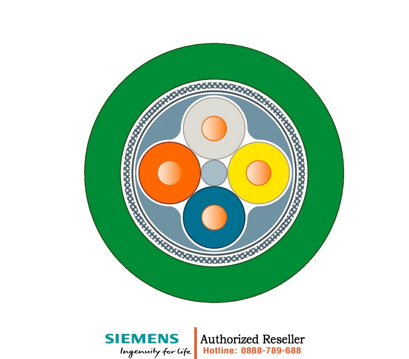 Cáp PROFINET 6XV1840-2AN20 chính hãng - Cáp bus 4 lõi chống nhiễu, lắp ráp nhanh, dài 20m