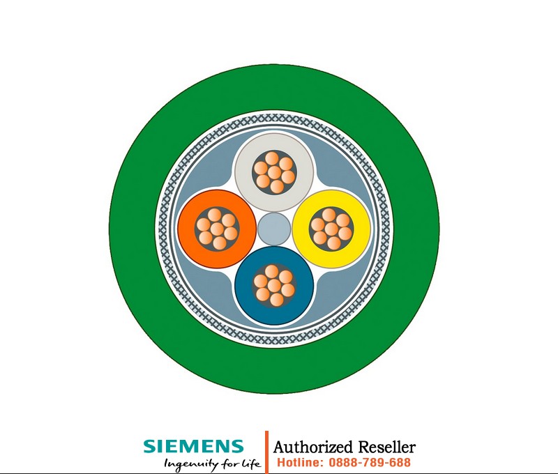 Dây Cáp Mạng Công Nghiệp 6XV1840-3AH10 - PROFINET Type C, Chống Nhiễu, Uốn Gập 4 Triệu Lần, Bán Theo Mét Cho Ứng Dụng Cable Carrier 6XV1840-3AH10